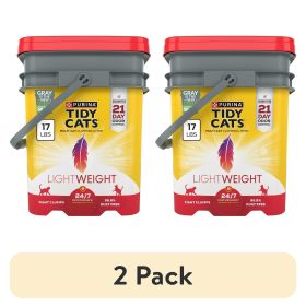 (2 pack)Lightweight 24/7 Performance Odor Control Clumping Cat Litter